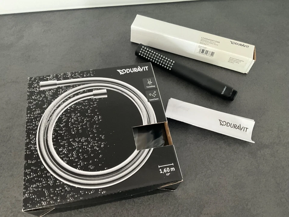 Duravit Handbrause Set , Stabbrause + Brauseschlauch 1,6m , schwarz matt - Bild 3 von 3