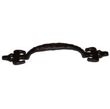 Image of Large 140mm FDL Style Door Cupboard Handle or Pull in Black Cast Iron (AB190/6)