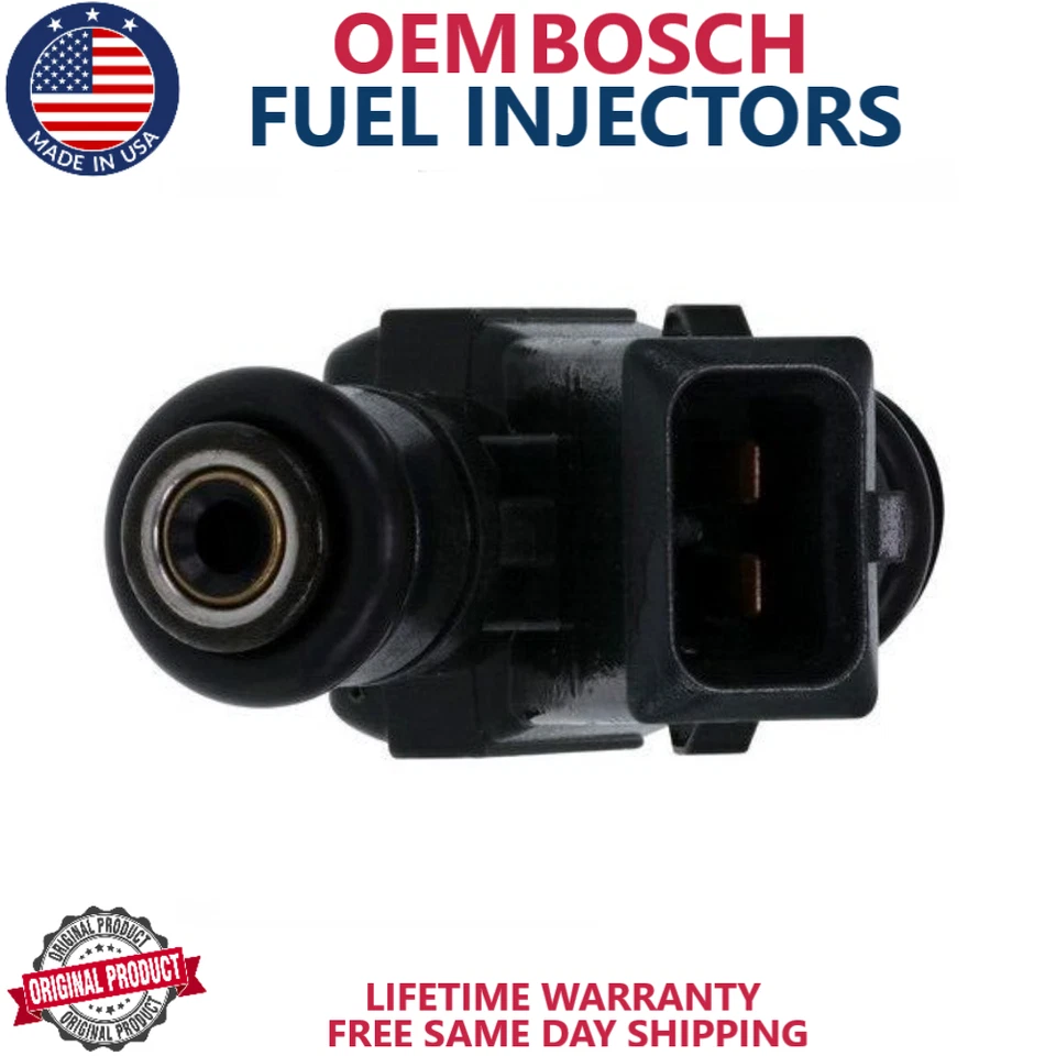 Paquete de 8 inyectores de combustible OEM BOSCH para Audi A6 Quattro 2000-2004 4,2 L V8 Foto 3 de 4