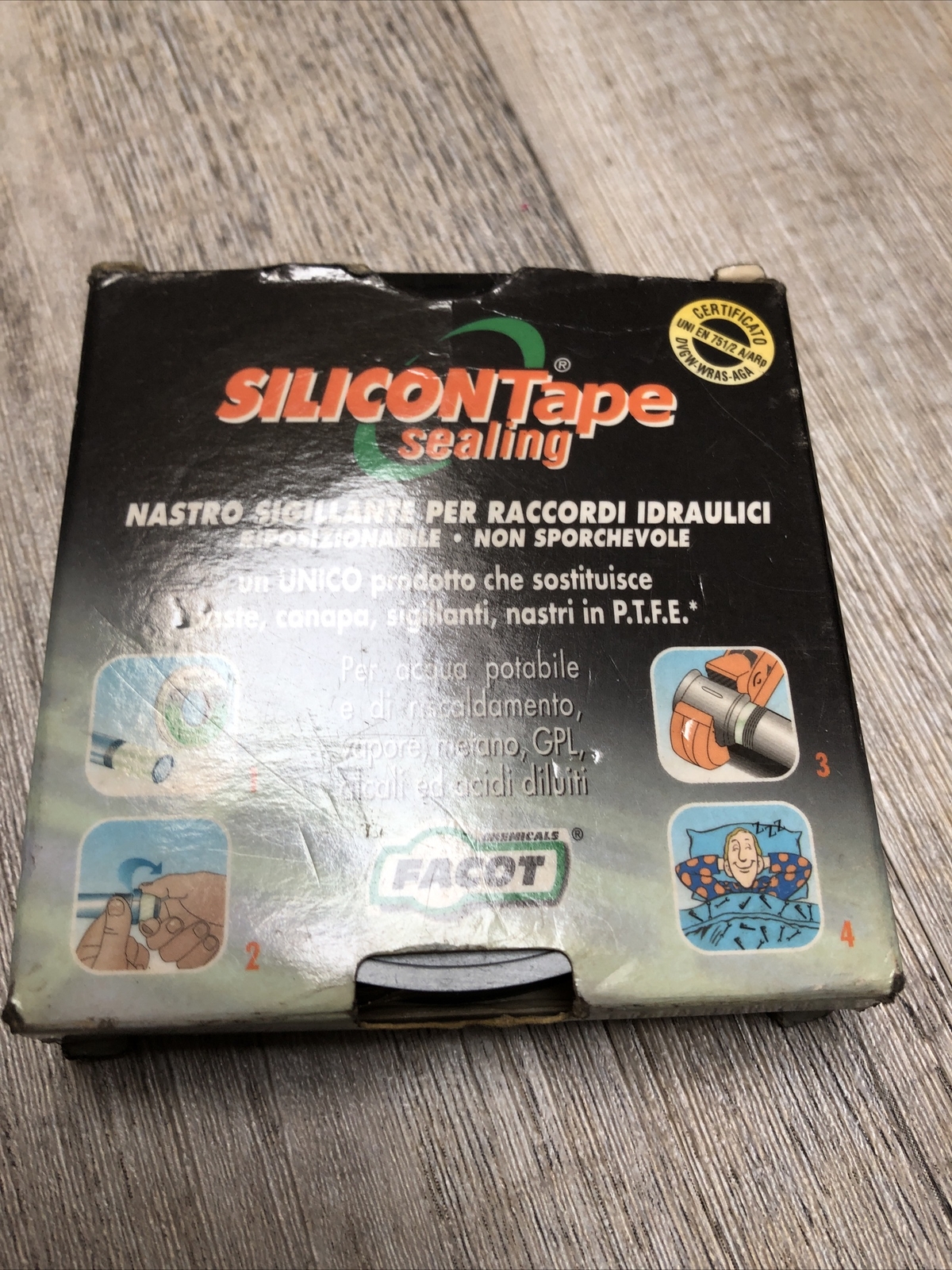 SILICON TAPE SEALING 14MMX15MT FACOT NASTRO IN FIBRA SINTETICA TERMICAMENTE