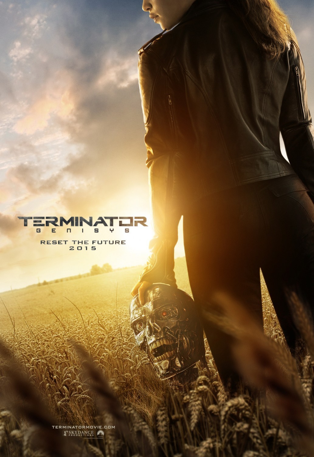 Terminator Genisys Double Sided ORIGINAL MOVIE Film POSTER One Sheet Endoskull