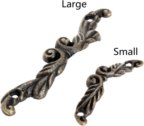 10Pcs Antique Brass Decorative Pull Handle for Mini Jewelry Box Drawer Cabinet C - Picture 5 of 12