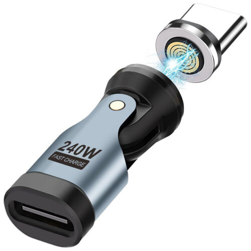 Convertidor magnético giratorio 540° de 9 pines USB C carga rápida + 3 puntas tipo C - Imagen 17 de 27