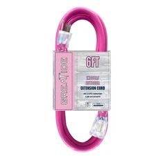 6 Ft Lighted Outdoor Extension Cord - 12/3 SJTW Heavy Duty Extension Cable wi...