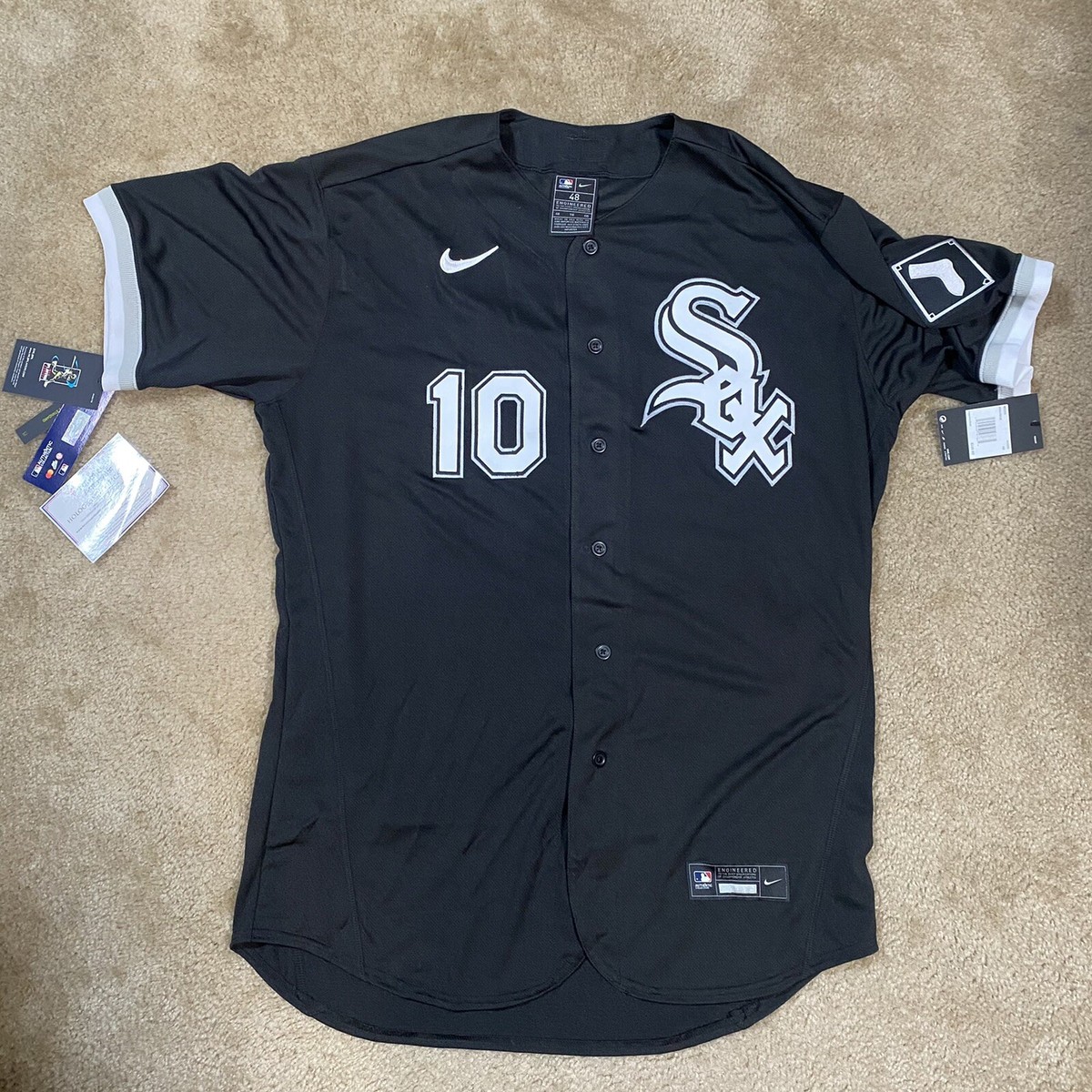 MONCADA 10 直筆サイン入りユニフォーム Signed Nike Authentic Yoan Moncada Chicago White Sox Black