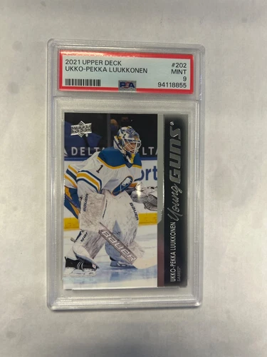 2021-22 Upper Deck Series 1 - Young Guns #202 Ukko-Pekka Luukkonen (RC) PSA 9