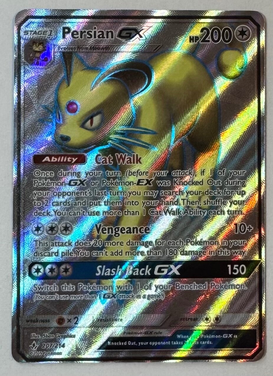1x Persian GX - 207/214 - Full Art Ultra Rare NM-Mint Pokemon SM10 - Unbroken Bo