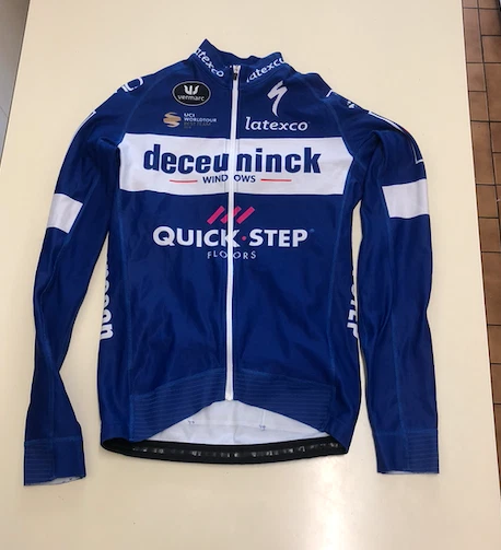 Maillot cyclisme vintage Lotto Vermarc Predictor Ridley Q8 UCI