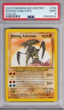 Pokemon Neo Destiny [Italian] Shining Holo Card #108 Shining Kabutops PSA 9