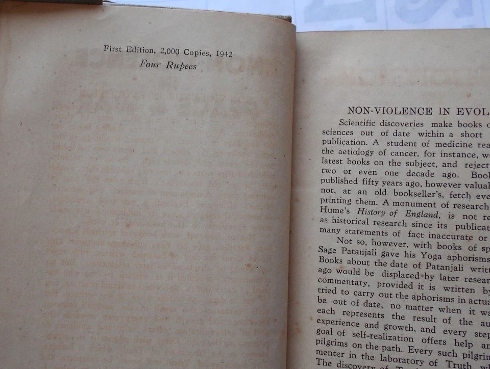 Non-Violence in Peace and War MAHATMA GANDHI 1st Ed 1942 with DJ lowest price - Image 3 of 4