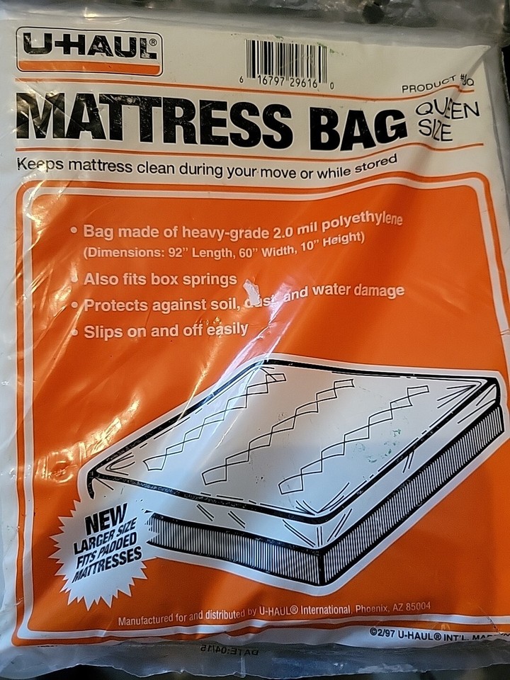 Heavy Duty UHaul Mattress Bag Queen Size Moving Storing Mattress and