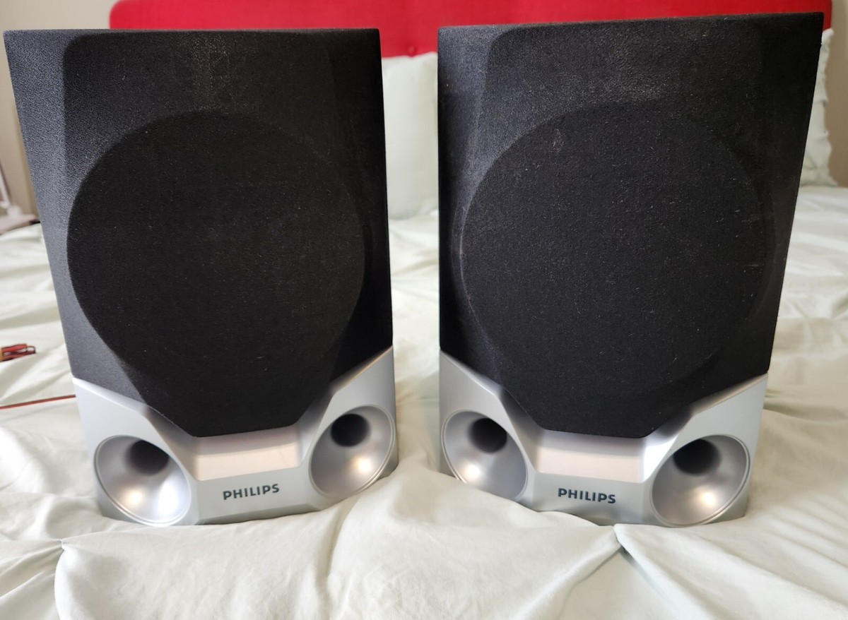 Philips FWB-C10/17 Speaker Pair Great Condition Tested And Works