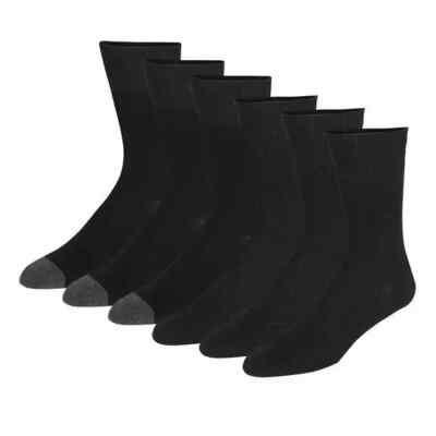 Cole Haan Men's Casual Dress Socks Black 6 Pairs