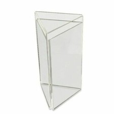 Menu Holders 3-Sided Triangular Acrylic Perspex® Leaflet 1/3rd A4 DL and A6 Size