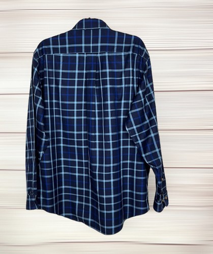 Brooks Brothers Button Down Shirt Long Sleeve Cotton Blue Plaid Regular Fit M - Picture 9 of 11