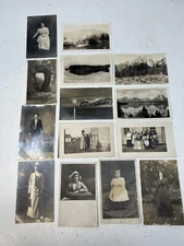 Lot Of 14 Real Photo Picture & Postcards Europe Alaska United State Early 1900’s