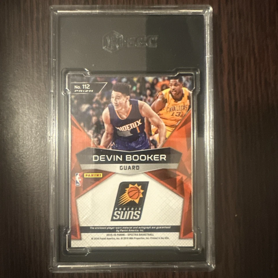 2015 Panini Spectra 112 Devin Booker Rookie Jersey Autograph Prizm RC RPA - Image 2 of 2