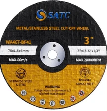 25 PCS Cutting Discs 3In Cut Off Wheel 3"x1/16"x1/4" Angle Grinder Cutting Wheel