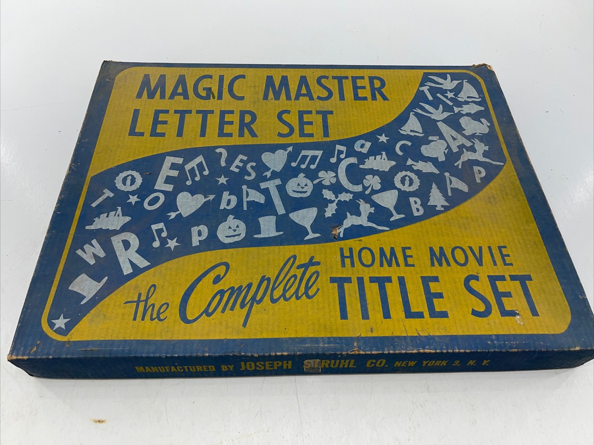 Vintage Home Movie Title Board 1950 Magic Master Letter Set | eBay