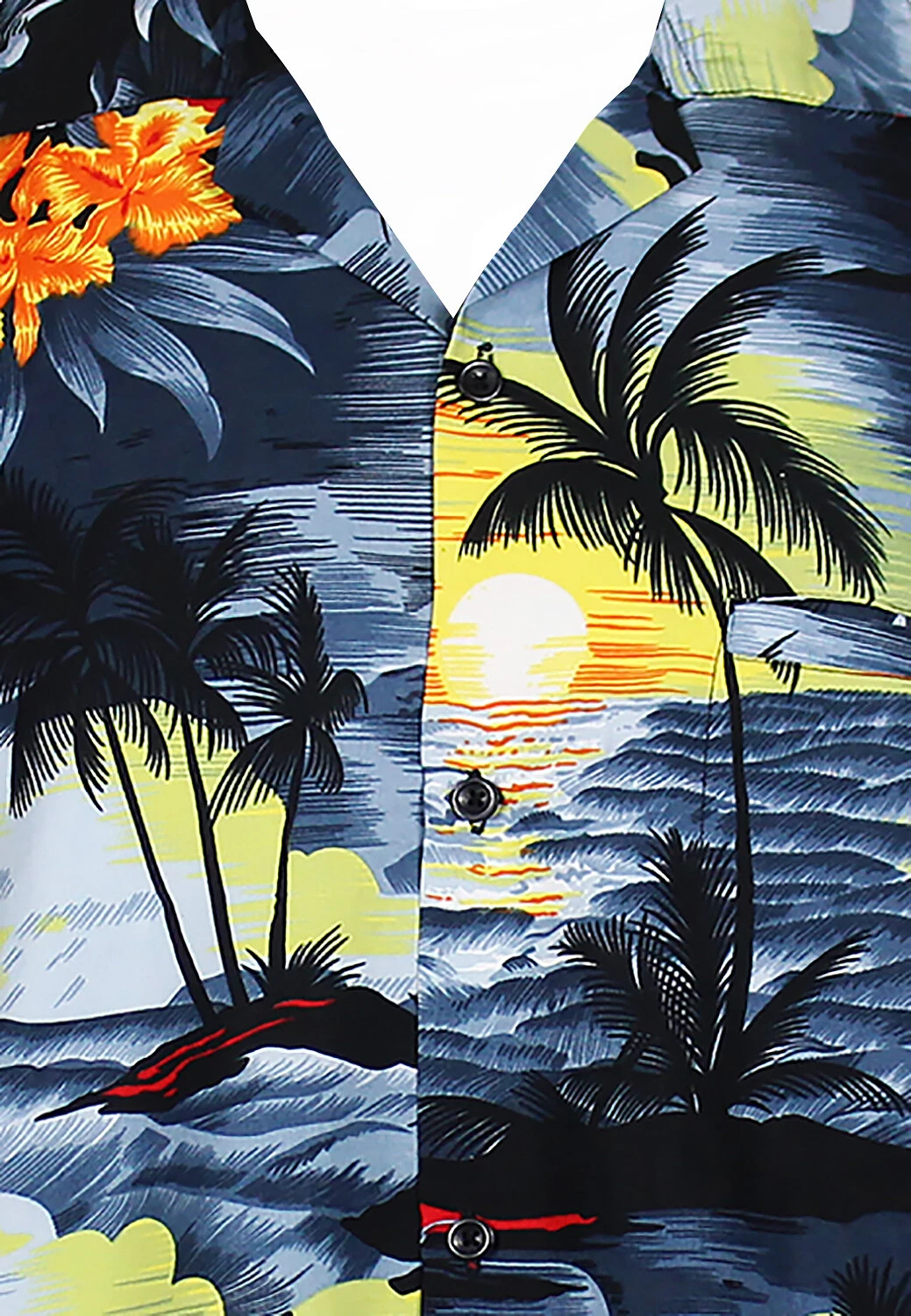 Funky Hawaiian Shirt Surf Grey