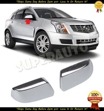 2pcs Top Half Triple Chrome Mirror Covers For Cadillac SRX Model