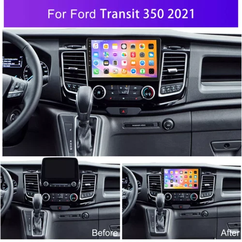 Carplay For 2020-2024 Ford Transit 250 350 Radio Stereo GPS FM 10.1"  Android 14 - Picture 8 of 22