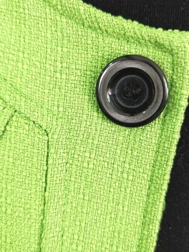 Perceptions New York Women Blazer Bright Green Buttons Sz 8 - Picture 6 of 12