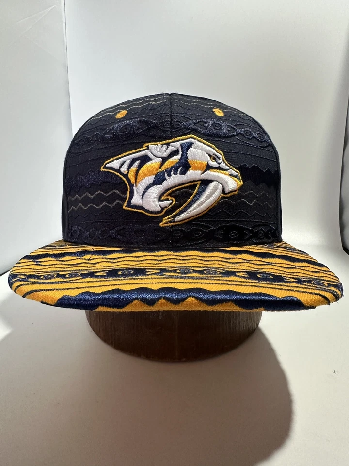 Zephyr NHL Nashville Predators RARE Thick Flat Bill SnapBack Hat- (14) - Image 2 of 4