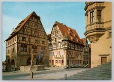 Postcard Rothenburg Germany St Georges Fountain on the Tauber
