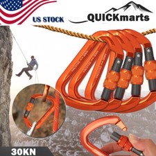 1-5Packs 30KN Screwgate Locking Carabiner Heavy Duty D-Ring Hook Safety Climbing