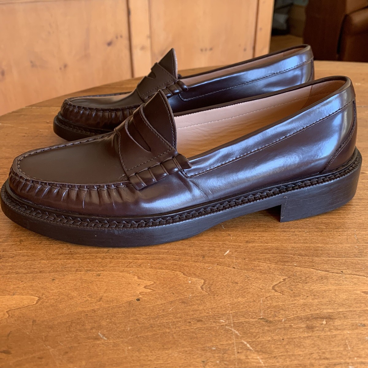 J.Crew Penny Loafers in Wine, Size 8 Winona Penny Loafers In Suede For Women | J.Crew main image 3