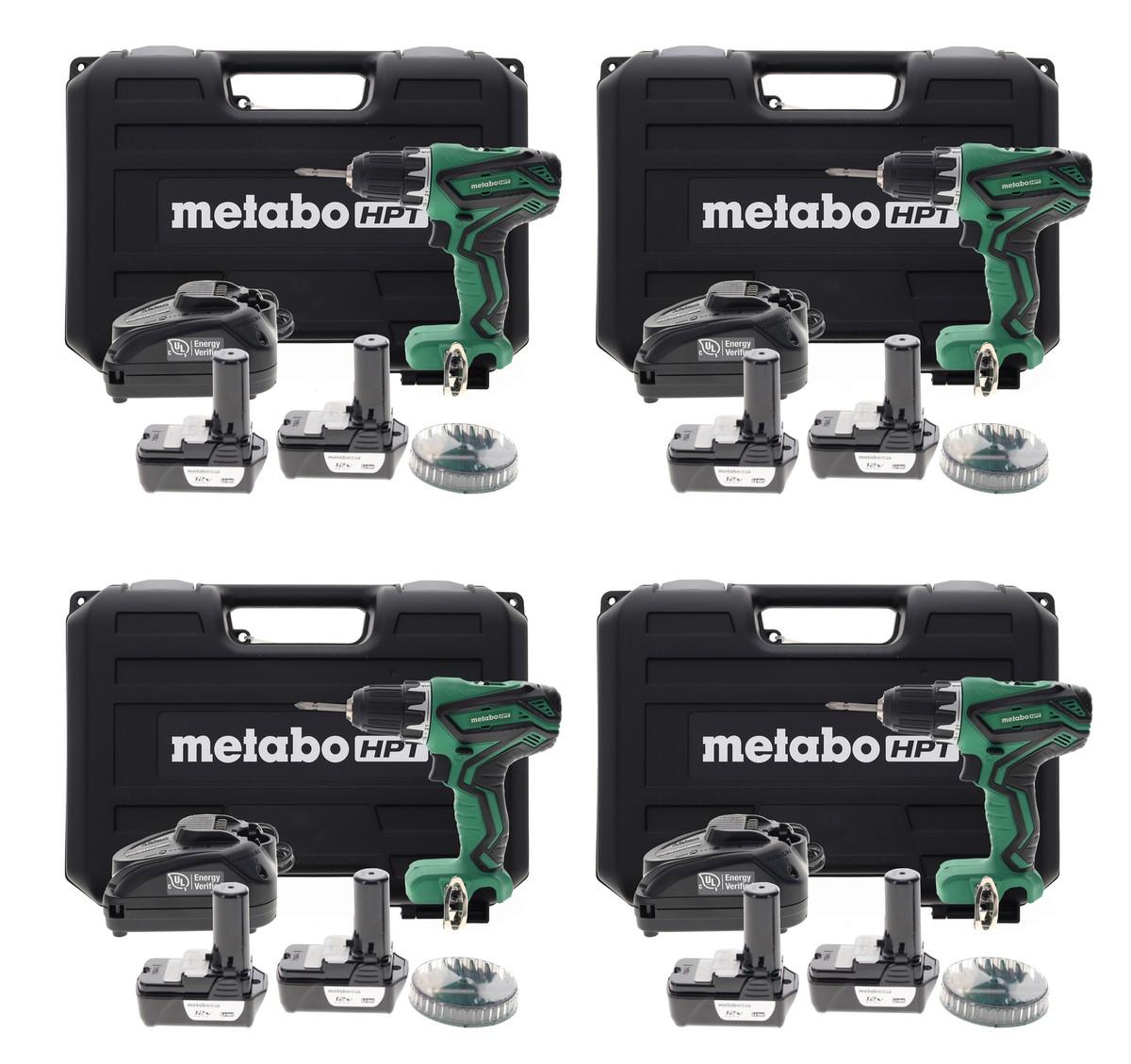 Metabo HPT DS10DFL2 12V Drill Driver Kit (4-Pack)