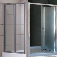 Porta doccia a soffietto libro per Box nicchia 70 80 90 100 trasparente opaco|sd