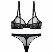Sexy Spitze Transparent Dreiviertel Garn Tang...