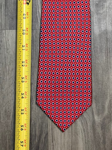 CORBATA LAUREN RALPH LAUREN 100% SEDA GEOMÉTRICA HECHA A MANO AUTÉNTICA - Imagen 7 de 8