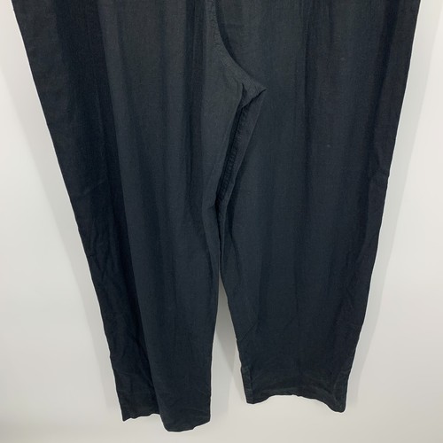 Universal Thread Boilersuit Jumpsuit Womens Size 12 Black Button Linen Blend NWT - Picture 8 of 9