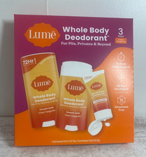 3 PACK Lume Whole Body Deodorant Clean Tangerine, Solid Stick 2.6oz