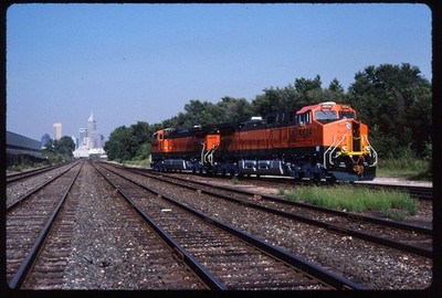 Original Schienenfolie - BNSF B'Nthn Santa Fe 4834+ ohne Standort 9-1998 - neue Einheiten!