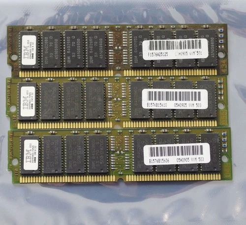 Set 3x IBM 05H0905 4MB 12MB kit 70ns 72-pin gold contacts SIMM non-parity FPM