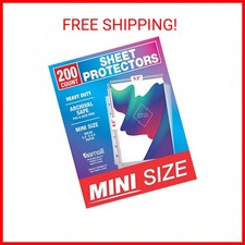 Samsill Mini Sheet Protectors 200 Pack, 5.5 x 8.5 Inch Page Protectors for Mini