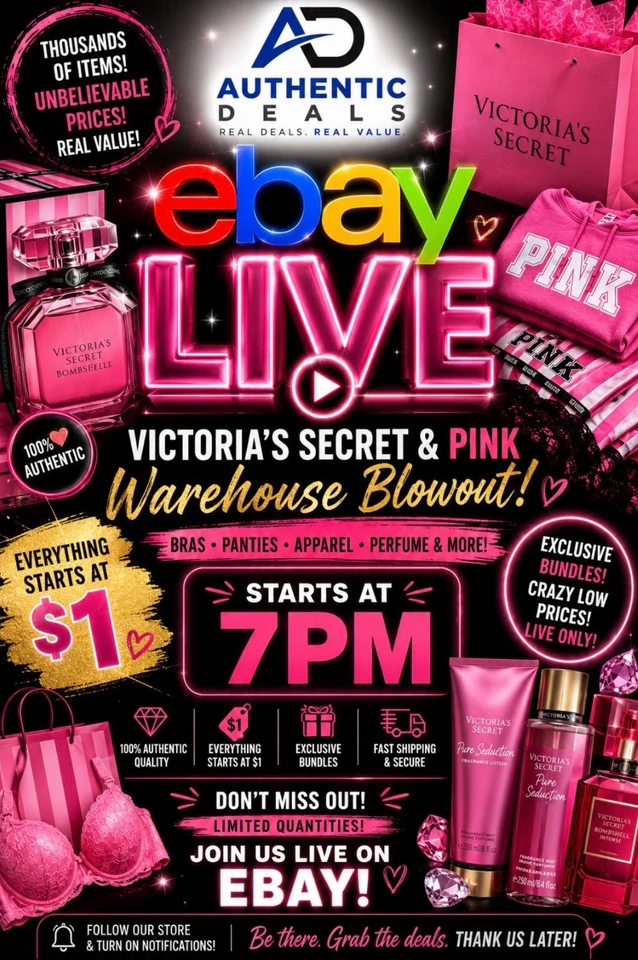 💎 Authentic Victoria’s Secret Sale $1 STARTS! NEW WITH TAGS! HUGE BUNDLES!