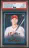 2018 TOPPS GALLERY AUTO-BLUE #116 SHOHEI OHTANI ROOKIE RC 9/50 PSA 7 AUTO 10