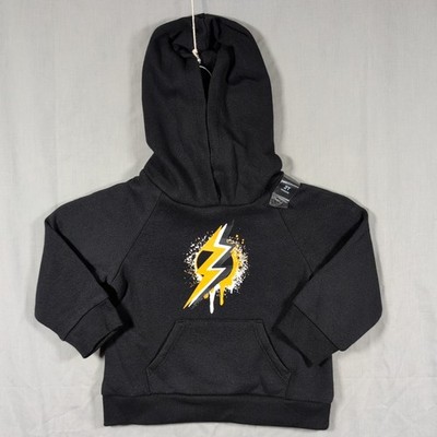 Epic Threads Toddler Hoodie Size 2T Black Lightning Bolt Cotton Polyester Blend