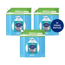 Carex 2 Hour Protection Antibacterial Original Hand Wash Refills 3 x 1L 3.33 per litre