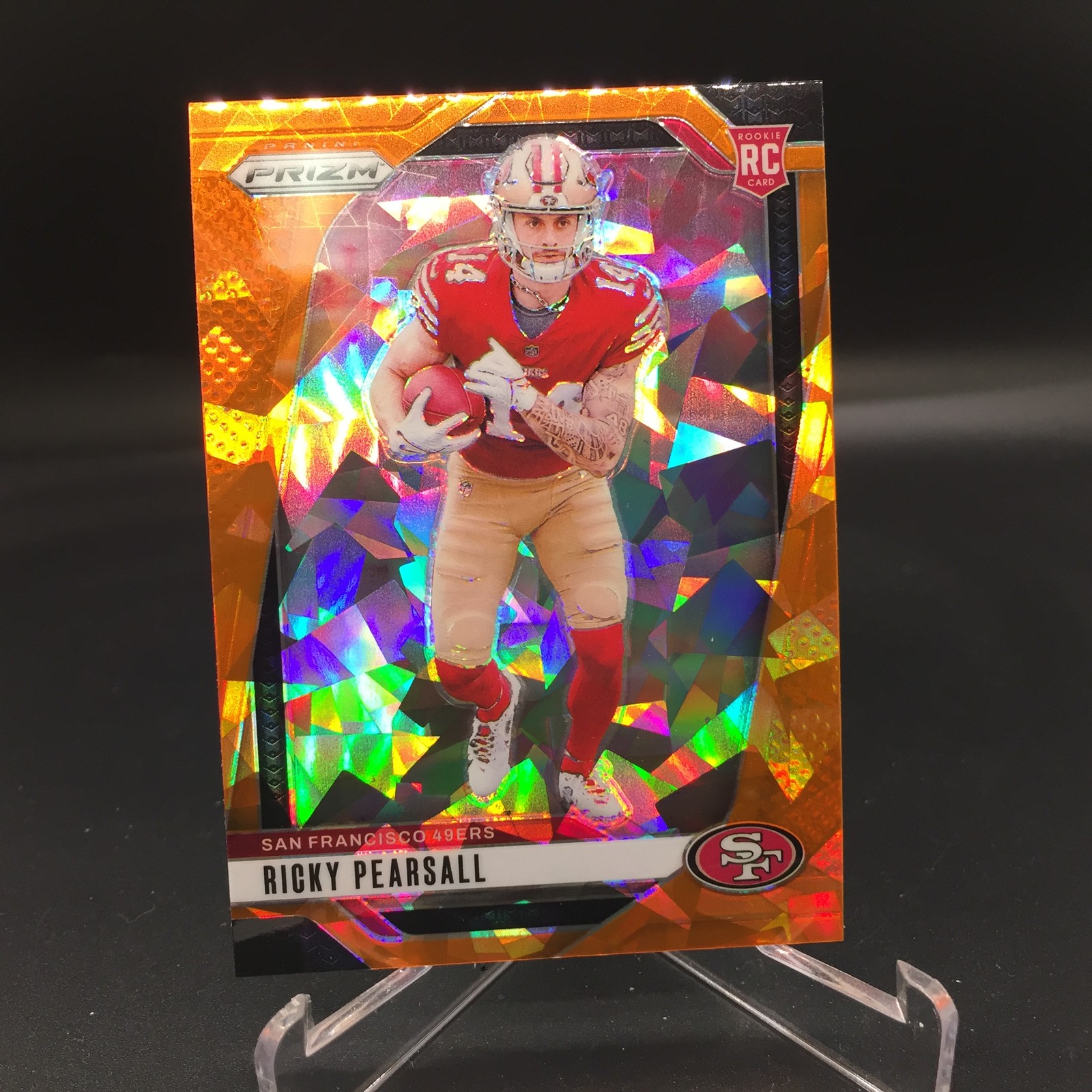 Ricky Pearsall 2024 Panini Prizm Orange Ice 383 San Francisco 49ers Rookie
