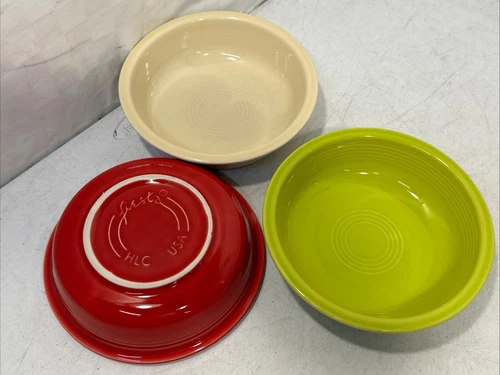 FIESTA HLC Bowls (3) 7” Soup Cereal Salad Fiestaware