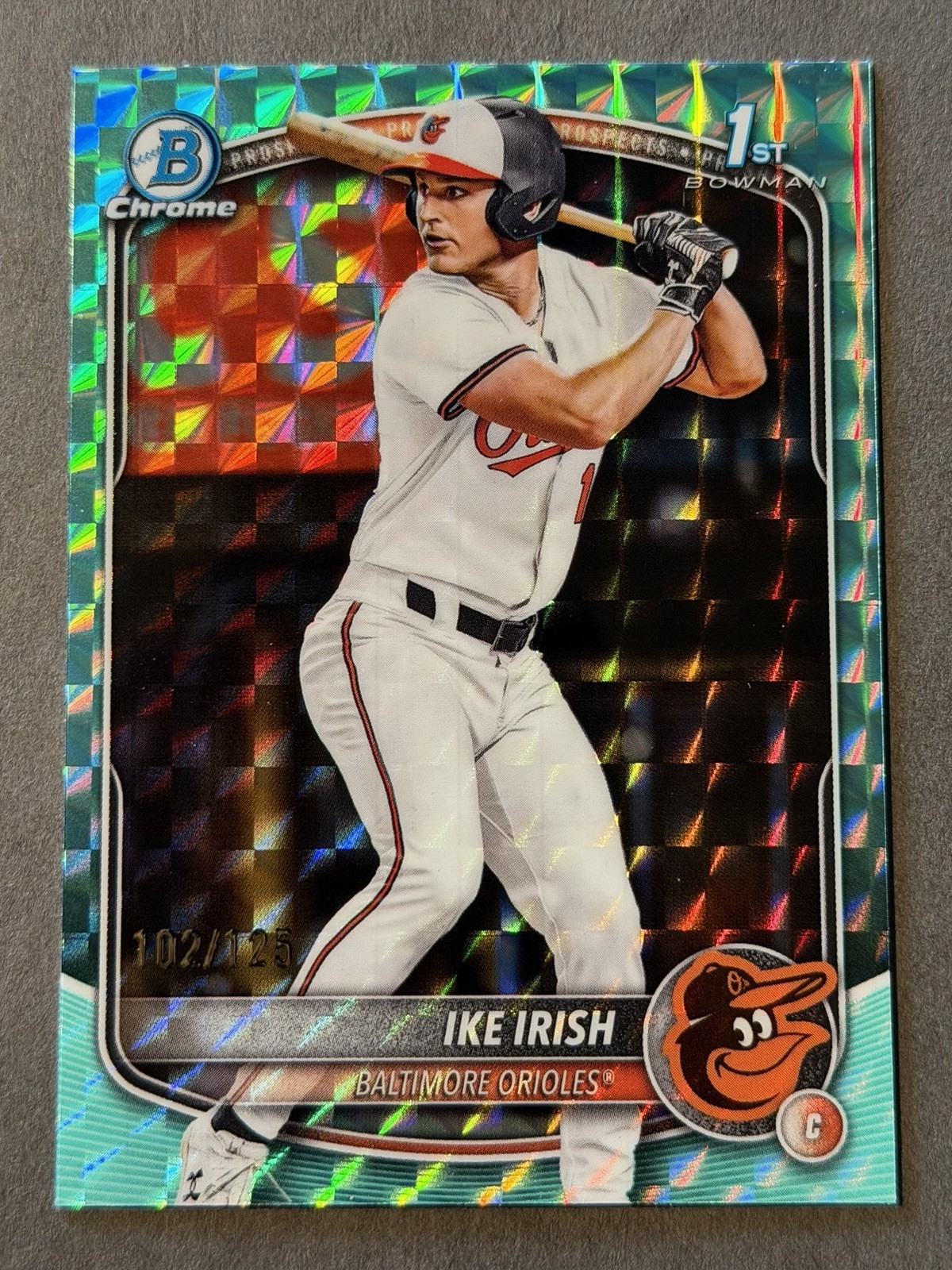 2025 Bowman Draft #BDC-16 Ike Irish Chrome Aqua Geometric 102/125