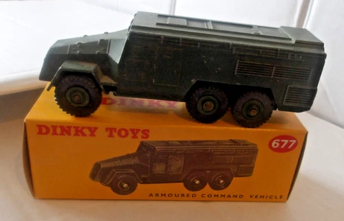 VINTAGE DINKY TOYS 677  1.43 BRITISH ARMY  ARMOURED COMMAND VEHICLE REPRO BOX.