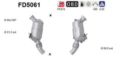 DPF Rußpartikelfilter Dieselpartikelfilter AS FD5061 Cordierit für BMW 3er E90