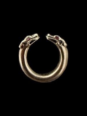 CHROME HEARTSクロムハーツDOUBLE DOG RING レシート有 Chrome Hearts Double Dog Ring Size 5-5.5 Factory Ruby Used | eBay